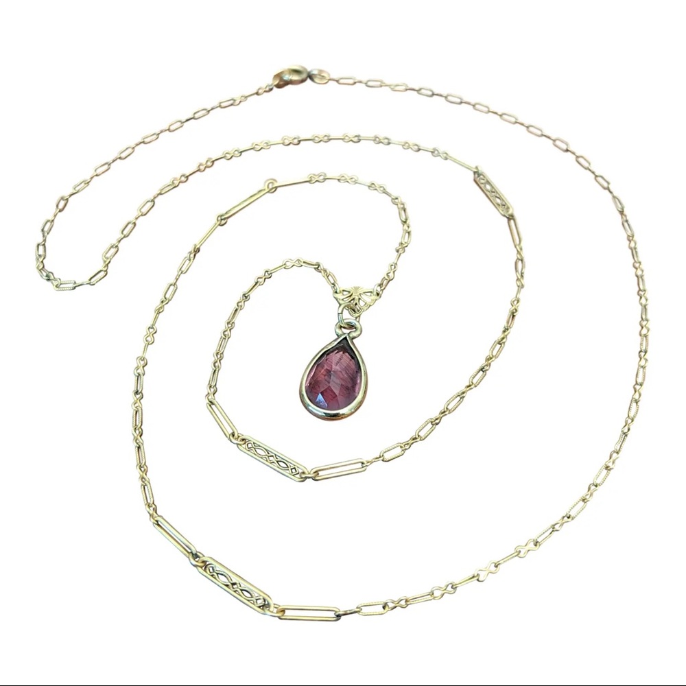 14k Amethyst Victorian-Style VINTAGE Necklace